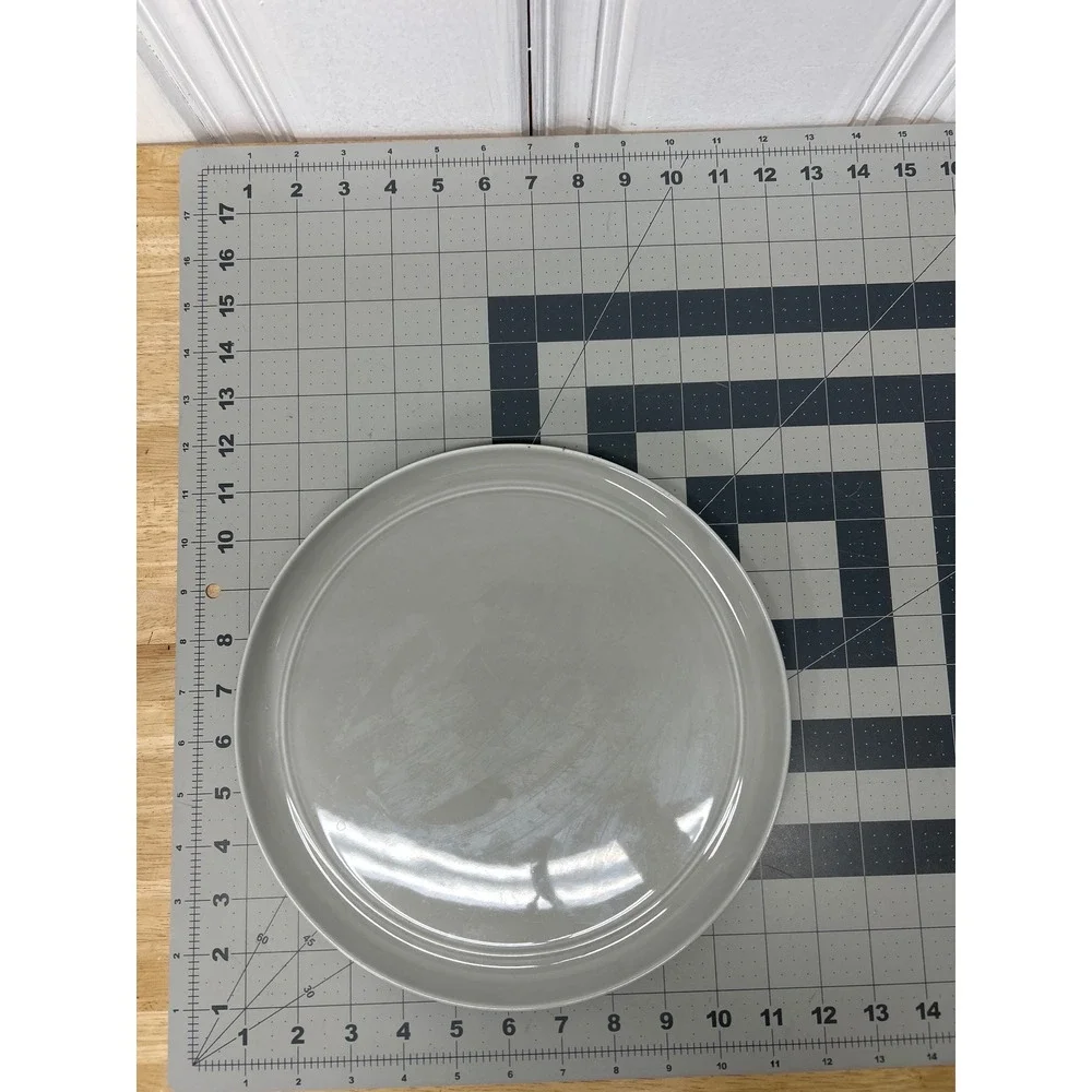 Crate & Barrel Dinner Plate Aaron Probyn Gray 10.5